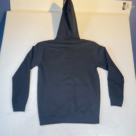Volcom Hoodie Sweatshirt Men's Small Fleece Y2K Casual Dark Black Kangaroo Pouch - Picture 4 of 15